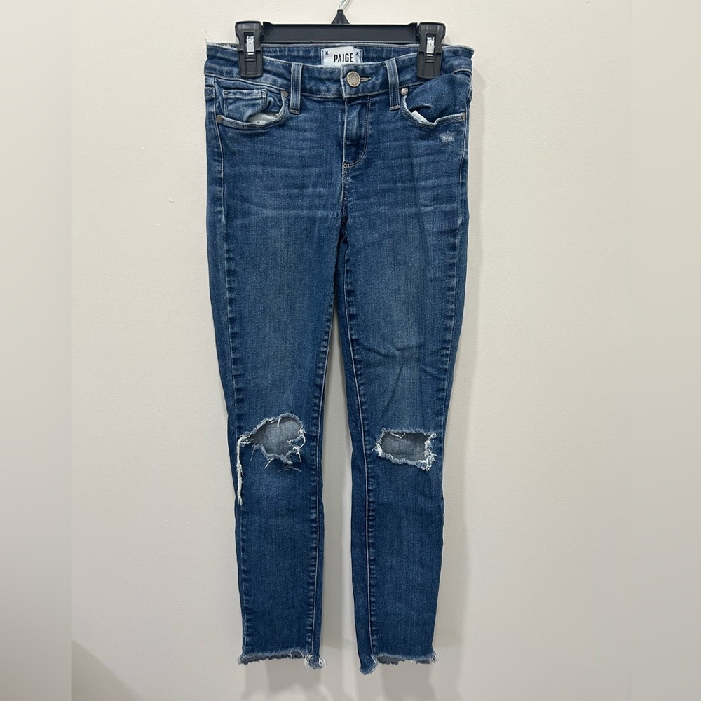 Paige Jeans Vertigo Ankle Size 25 Skinny‎ Distressed Frayed Hem